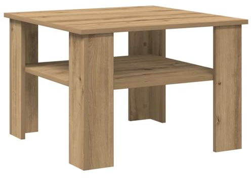 Myheimly Couchtisch Beistelltisch Wohnzimmertisch Kaffeetisch Sofatisch Tisch Telefontisch Artisan-Eiche 60x60x42 cm Holzwerkstoff