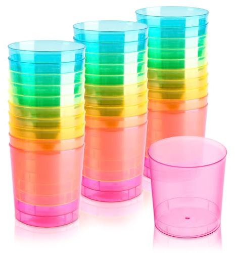 Maxi Products - 200 Vasos Mojito Plástico Reutilizables Multicolor - 330 cc - Vasos Reciclables - Fiestas, Eventos y Celebraciones