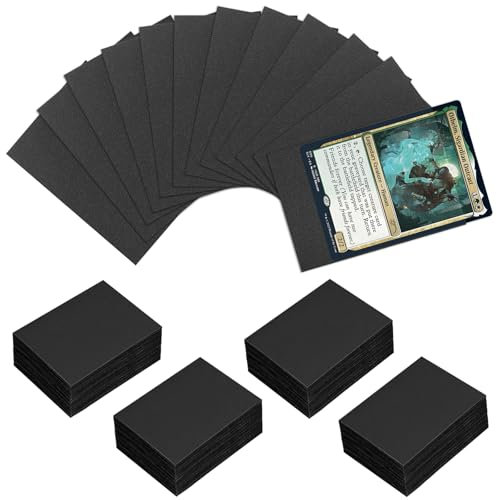 Minfuerang Kartenhüllen,Sammelkarten Einsteckhüllen,Lichtechtheit,Kartenfolien Standardgröße,66x91mm,Sammelkartenhüllen für Trading Cards,Münzen,Yugioh,MTG (Schwarz 400)