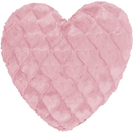 MAGMA Dekokissen Fluffy Hearts rose, Dekokissen gefüllt 40x35 cm