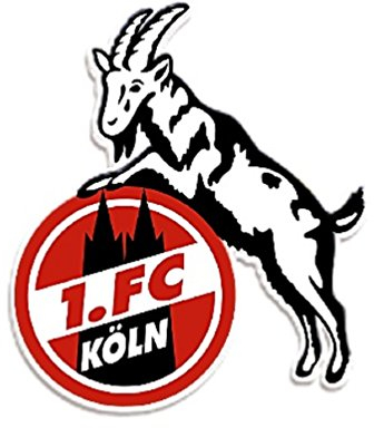 1. FC Köln Aufkleber Geißbock 8 cm - Plus gratis Aufkleber Forever Köln