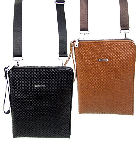 Rawstyle Custodia per tablet e eBook Reader fino a 10,1 (25,7 cm), con tracolla, scomparti aggiuntivi, Nero