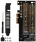 Diyeeni Dual M.2 PCIe Adapter, PCIe to M.2 SATA+NVMe Dual Disk Expansion Card for 2230/2242/2260/2280/22110 Size SSD