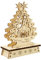 Krippenhandel Tannenbaum Christbaum Weihnachtsbaum Aufsteller Holz Dekoration Weihnachten 12 cm Kirche Christbaum Schneeflocke für Fensterbank oder Tisch