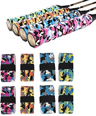 Jicyor 12 Stück Tennisschläger Griffband, Griffband Badmintonschläger, Selbstklebend rutschfest Anti Schweiß Ersatzgriff Schläger Griffband für tennisschläger/badmintonschläger