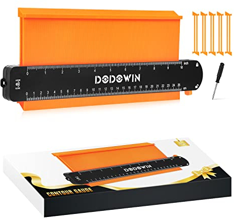 DODOWIN 10 Inch Contour Gauge with Lock, Gifts for Men, Dad and Husband