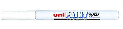 FINCHLEY Unipaint PX-203 Paint Marker Fine Bullet White (Pack of 12) 508341000 PEN FREE