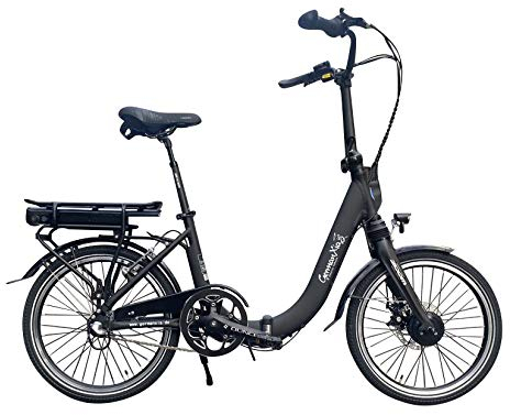 GermanXia Mobilemaster Light E-Bike 20 Zoll E-Faltrad Klapprad 19kg 36V 80km (Schwarz mit Bewegungssensor)
