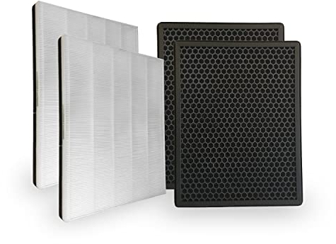 Comedes Filter-Set einsetzbar statt Philips NanoProtect Hepafilter FY1410/30 und Philips FY1413/30 Aktivkohlefilter für Luftreiniger AC1214 und AC2729 von Series 1000 und 1000i (2 Sets)