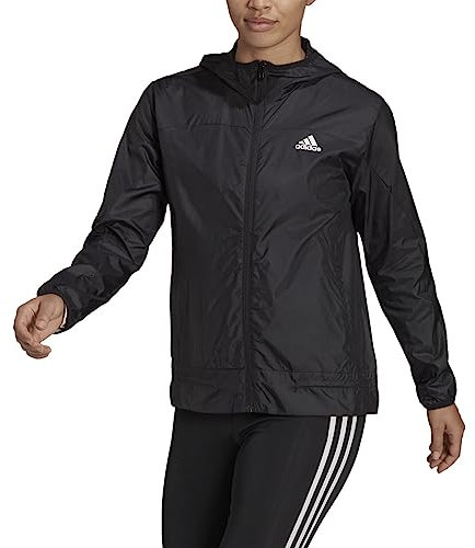 adidas Logo Running Windbreaker Coupe-Vent, Noir/Blanc, M Femme