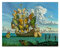 LLNN Wandkunst, Salvador Dali Gemälde Schmetterling Schiff Wandbilder für Wohnzimmer Wohnkultur Gedruckte Gemälde - Bereit zum Aufhängen 40x60cm Mit Rahmen