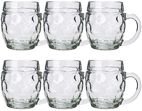 ich-zapfe.de Kristallklares Bierglas 0,5 Liter 6er-Set Höhe: 121 mm (beinhaltet 6 Bierglas 0,5 Liter) mit großen Wasserblasen (Bubbles) für die Gesellschaft der besten Freunde