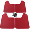 Wination MF12-BAS-BLK - Paraspruzzi universali, rosso, 4 pezzi + viti per auto, pickup, SUV, furgoni, camion