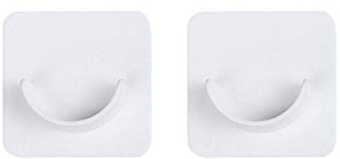 Lot de 4 Supports de Tringle à Rideaux en Forme de U en Plastique sans perçage pour Tringle de Douche, Crochet en Plastique Autocollant pour penderie, pour la Maison ou la Salle de Bain