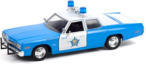 Greenlight Dodge Monaco Chicago Police Department CPD 1974 blau weiß Modellauto 1:24 Collectibles