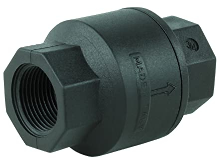 GASMIS Rückschlagventil Universal mit beidseitigem 3/4 - 24,20mm Innengewinde, Rücklaufventil Made in Italy - rostfreier Rückflussverhinderer, Zwischenventil, 1 Stück