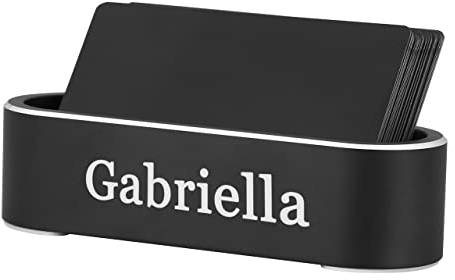 Faletony Personalisierte Metall Visitenkartenhalter, Business Visitenkartenständer Visitenkarten Halter Kartenhalter Card Holder Bürobedarf für Büro Schreibtisch Mann Papa Ehemann Geburtstagsgeschenk
