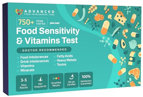 AFIL Premium - Kit de prueba de sensibilidad alimentaria para adultos y niños, kit de prueba de intolerancia al gluten, análisis completo de sensibilidad alimentaria, perfecto para hombres, mujeres y