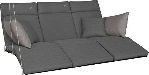ANGERER Hollywoodschaukel Auflage Lounge Smart hellgrau | passend für viele 3-Sitzer Hollywoodschaukeln, Schaukelauflage mit Reißverschluss, abziehbar & waschbar, Made in Germany