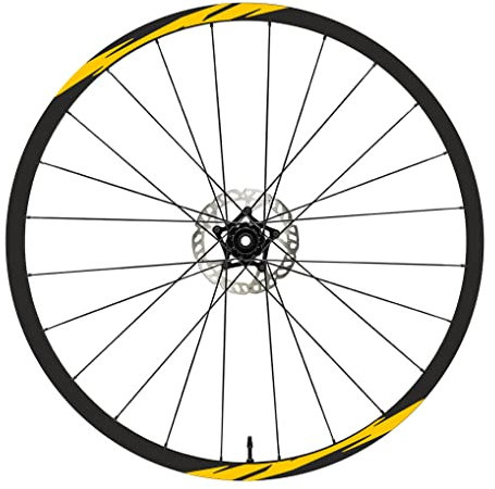 DualColorStampe Aufkleber kompatibel mit Scott Felgen 26 Zoll – 27,5 Zoll – 28 – 29 Zoll – Fahrrad MTB Sticker Felgen MTB – B0020 (26 Zoll, Gelb 21)