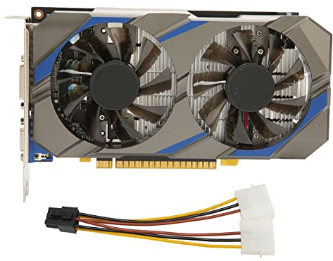Septpenta GTX750TI Gaming Grafikkarte, 4 GB GDDR5 128 Bit 640 Stream Prozessoren 1072 MHz 1080 P 60 FPS Spiel Grafikkarte GPU, Zwei Ultraleise Lüfter PCI Express 3.0X16 Schnittstelle für PC
