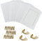 Bilkeru 30 Stück Papier-Bilderrahmen für 10,2 x 15,2 cm Fotos, Karton-Bilderrahmen mit Holzklammern und Jute-Schnur für Zuhause, Büro, Schule, Wanddekoration, hängende Display (weiß)