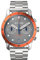 DeTomaso Venture Chronograph TOPO Gray Grau Herren-Armbanduhr Analog Quarz Edelstahlarmband Silber