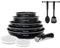 Batterie de cuisine 10 pieces Arthur Martin - Aluminium - Tous feux sauf induction - Noir