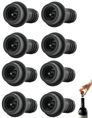 8 Pièces Bouchons pour Bouteille de vin, Bouchons vin pompe à vide Bouchons Stoppeur, Bouchons pour Pompe vide