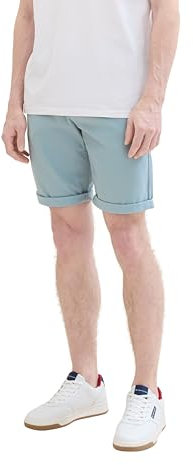 TOM TAILOR Herren Slim Chino Bermuda Shorts mit Stretch, 27475 - Grey Mint, 31