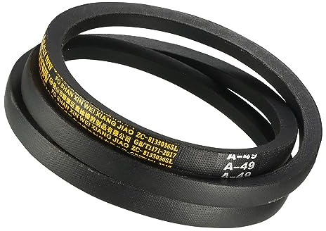 Kozelo A-49 Conduire V-Ceinture Caoutchouc Circonférence 49 | A-Section Caoutchouc Conduire Ceinture Enroulé, Pour Transmission Utilisation, 49-pouce Intérieur Circonférence