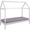 Inter Link – Kinderbett 90 x 200 cm– Hausbett – Jugendbett – aus massivem Kiefernholz – Für Jungen und Mädchen – Weiß lackiert – Schadstofffrei – Pflegeleicht – Sun Road 90 x 200 cm