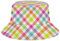 Peiyeety Sommer Geometric Plaid Grid Textured15 Geometric Plaid Grid Bucket Hat Strand Fisherman Hats für Damen Herren Teens Packable Summer Sun Hats Travel Outdoor Cap Unisex