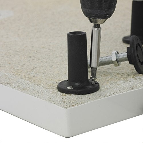 Balterley Shower Tray Riser Kit, Curve White Panel, 6 Pack of Legs, Clips & Screws, Leg Set & Plinth Kit for Offset Quadrant Trays, Shower Tray Plinth & Support Legs - 1200 x 1000mm (White)