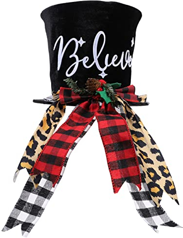 Ciieeo 1Stk Christbaumschmuck Weihnachts-Nussknacker-Baumspitze Weihnachten Weihnachtsbaumspitze winterdeko Ornament Weihnachtsbaum-Anhänger Weihnachts-Accessoire runden Zylinder