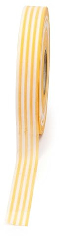 Mopec Jaune S69.20.06 Ruban Vichy à rayures Largeur 20 mm Rouleau de 50 mètres, Normal