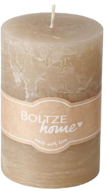 BOLTZE Casual Stumpenkerze beige 10cm (1 Stück)