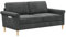 Vesgantti Fabric 2 Seater Sofa, 164cm Loveseat Sofa with Bilateral Pocket Storage, Upholstered Couch Perfect for Living Room, Bedroom, Office, Small Space, Tool-free Assembly, 164L*76D*85Hcm, Grey