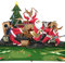 Three Dee Cards - Weihnachtsmann und Rentier Rock Band 3D Pop-Up Weihnachtskarte, Geldgeschenk für Tochter, Sohn, Ehemann, Ehefrau, Bruder, Schwester, Mama, Papa, Familie, Weihnachtsgrußkart