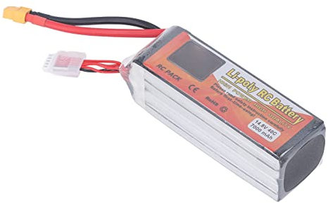 Batterie Lipo 4S à Taux de Décharge 7000mAh 40C avec Prise XT60 14.8V pour Hélicoptère RC et Modèle de Voiture
