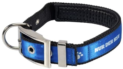 HSV Hundehalsband (30-45 cm, Blau, Medium, Large Hund)