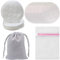 KOLZEMV 10pcs Coppette per Allattamento Lavabili in Bambù Organico con Borsa Della Lavanderia conservazione, coppette assorbilatte, Riutilizzabili Pad Infermieristica, Antiallergici Rilievi Reggiseni