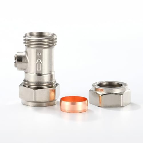 Flat Faced Isolation Service Valve, 15mm x 1/2 Male End, 15mm Flat Faced Isolation Valve