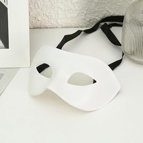 Sdhgerh Maskerade Ball Maske für Männer Frauen Venezianische Maske Mardi Gras Maske für Party Dekorationen Cosplay Kunststoff 18 x 8 cm (Weiß)