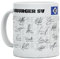 HSV Hamburger SV Tasse Becher Kaffeetasse Signature Unterschriften Autogramme ** Team 2024/2025 **