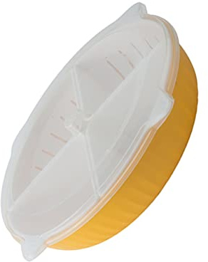 Strainer Bowl Double Layer Pp+abs Yellow Storage Tray