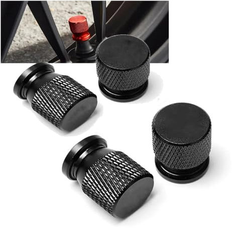 WACDXST 4 Stück Auto Ventilkappen, für Toyota Landcruiser J15 2009-2023 Reifenventil Kappe Staubkappen mit Dichtung Korrosionsbeständig Abnehmbar Zubehör