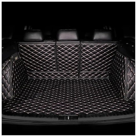 Alfombra Maletero para Kia para Niro para PHEV EV 2021-2025 Alfombrilla Maletero Completamente Envolvente Resistente A La Suciedad Bandeja Carga Trasera Coche Alfombrilla Maletero(Black Beige4)