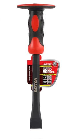 Dekton 12inch Cold Chisel With Grip-Premium Steel Construction For Precision Cutting, Chipping, Carving|Ergonomic Handle| Ideal For Metalworking, Stone, Concrete| High-Impact Tool For Professional Use