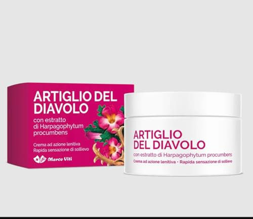 MARCO VITI. Artiglio del Diavolo, Crema Lenitiva Rapida sensazione di sollievo muscolare con estratto .di Harpagophytum Procumbens 200 ML